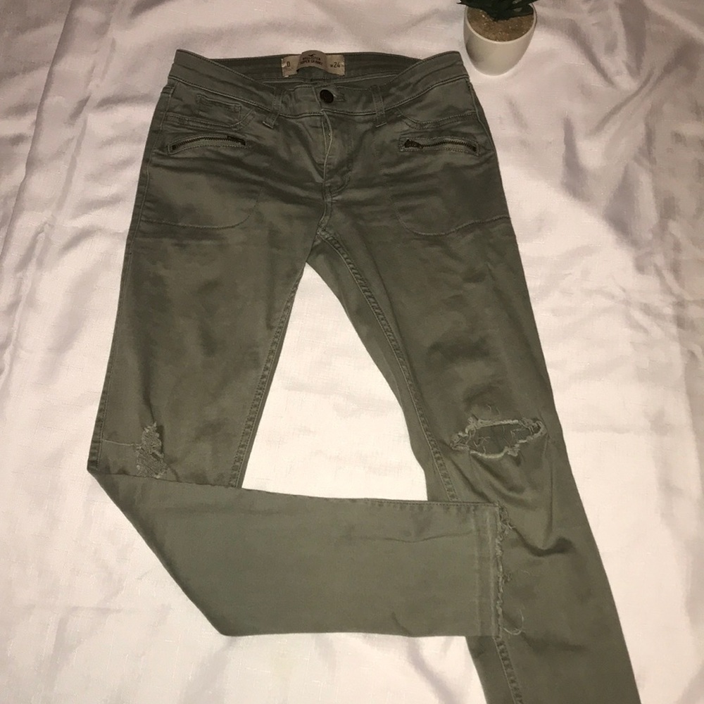 Army Green Hollister Skinny Jean